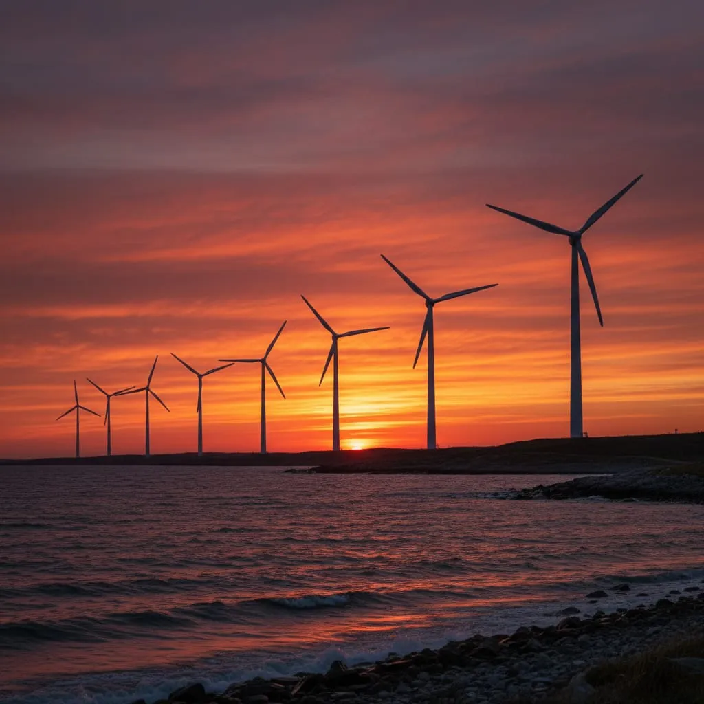 Vindkraftverk på svensk västkust